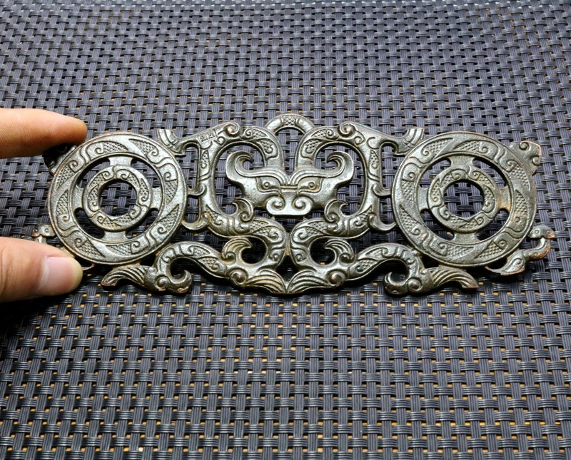 Antiquities Collection Old Items Pure Bronze Hollow Ancient Parts Home Old Bronze Medal