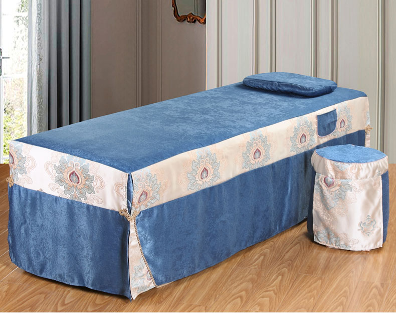 giường tinh khiết vẻ đẹp bedspread denim cao cấp phong cách châu Âu nhỏ gọn thẩm mỹ viện đặt đặc biệt bedspread Body Massage custom-made - Trang bị tấm ga chun bọc giường spa