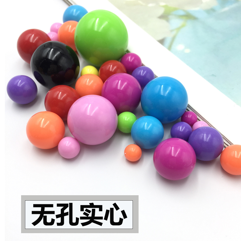 14/16/18/20/24mm Non-Porous Solid Beads Math Teaching Aids Toy Track Colorful Marbles Plastic Beads