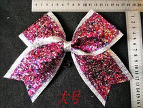 Large grain shiny shiny slices flower polo cheerleaders Athletic Competition Butterfly Knot headwear Flowers Full Mail Offer