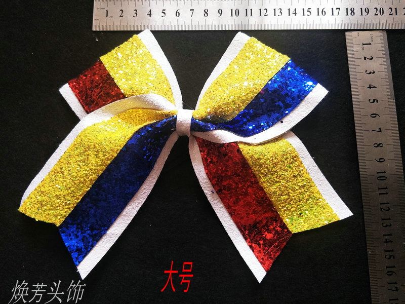 Fitness cheerleading choreography head decoration hair clip hairpin hairpin girl full offer yellow white blue red and white purple