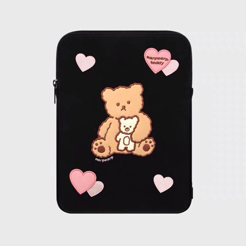 Cute Embroidered Tablet Storage Bag Suitable for Apple iPad Pro 12.9inch Inner Sleeve Protective Case Handheld 11inch