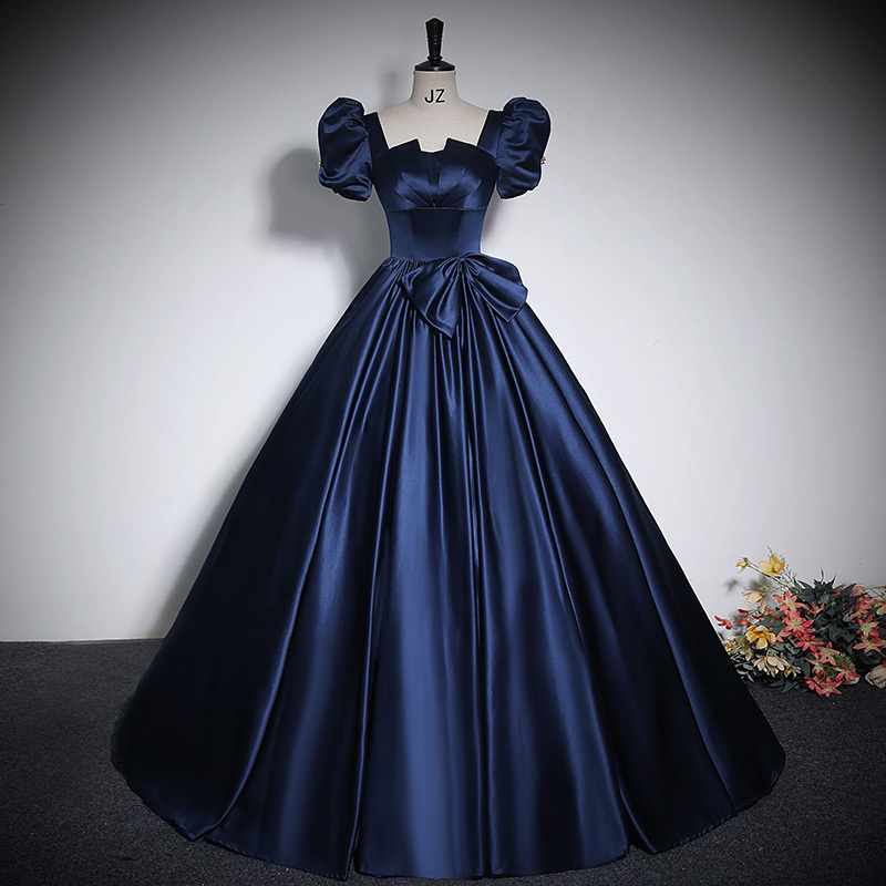 Evening Dress with a High-End Feel, New Style for Solo Stage Performances, Elegant Performance Tutu Skirt, Student Vocal Arts Exam Solid Color Dress for Women