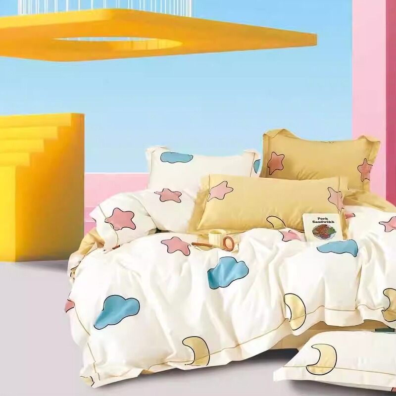 James&Kelly Genuine Platinum Kelly All-Cotton Four-Piece Set Pure Cotton Duvet Cover Brand Series Fabric Renewal James&Kelly Genuine Platinum Kelly All-Cotton Four-Piece Set Pure Cotton Duvet Cover Brand Series Fabric Renewal