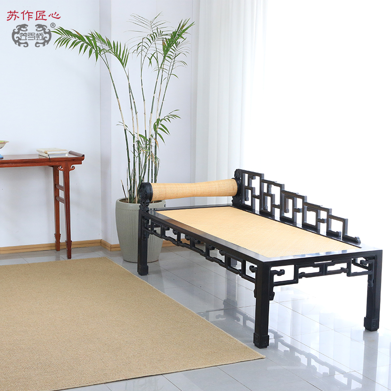 Su Writers' Heart Purple Light Sandalwood Princess's Sofa Bed Rohan's Living Room-Taobao