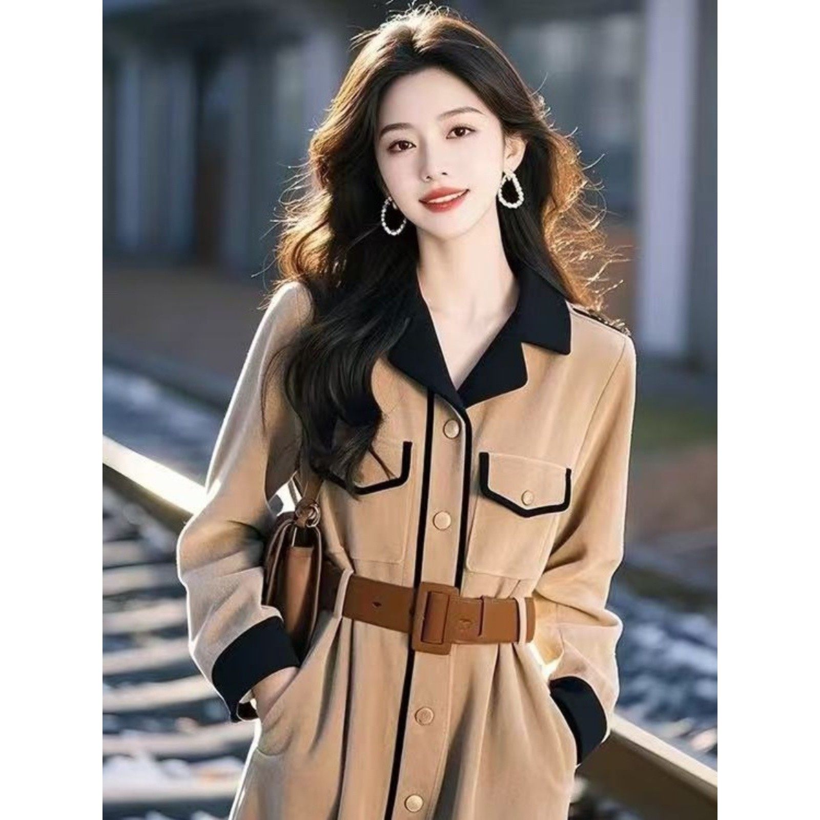sachin and babi light blue dress Free Elegant winter solitude Image - Woman, Winter, Solitude