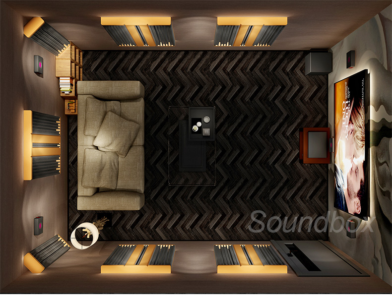 đèn trang trí karaoke Tiến sĩ Sound DQ Rạp hát tại nhà Gói vật liệu hấp thụ âm thanh Studio Villa Thiết kế rạp chiếu phim tư nhân mix hat karaoke