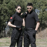 Черный комплект, шапка, ремень, короткий рукав