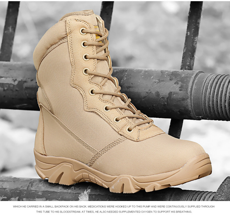 Boots militaires pour homme - lumière - Ref 1398443 Image 18