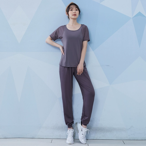 Одежда для йоги, летний комплект, быстросохнущий модный спортивный костюм для тренировок для спортзала, для бега, изысканный стиль