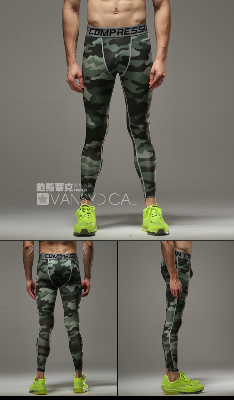 Tenue de sport homme VANSYDICAL Pantalon de remise en forme de camouflage JSCK en LYCRA Lycra - Ref 468030 Image 23