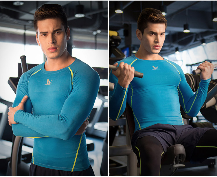 Tenue de sport homme VANSYDICAL Toutes les saisons de AWCXJSY à manches longues en spandex - Ref 473584 Image 26