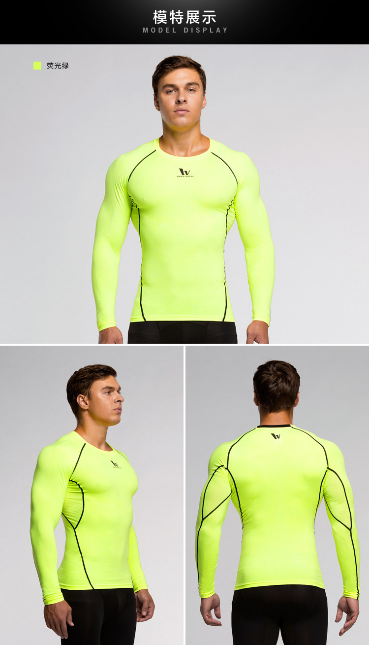 Tenue de sport homme VANSYDICAL Toutes les saisons de AWCXJSY à manches longues en spandex - Ref 473584 Image 17