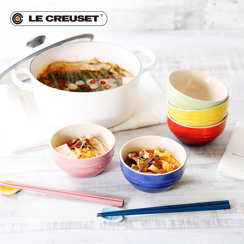 France 's LE CREUSET cool color stoneware multi - functional small bowl diameter 12.5 CM