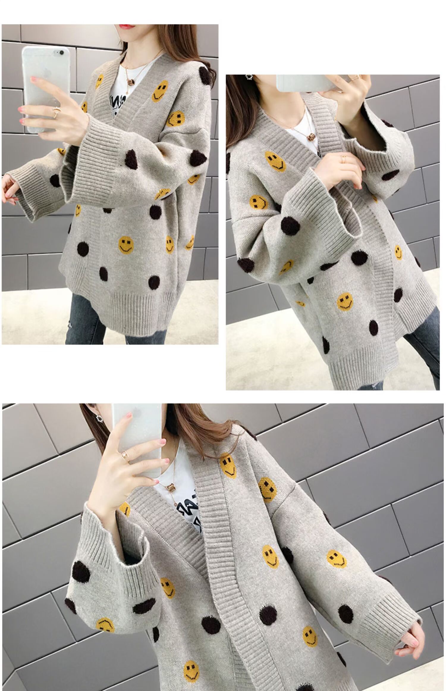 Áo len mùa thu đầu tay áo len dệt kim nữ 2019 mới dành cho nữ - Cardigan ao khoac len