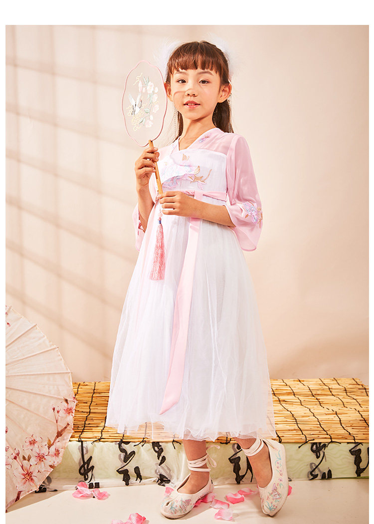 水孩儿 女童汉服中国风刺绣长裙 天猫优惠券折后¥139包邮(¥249-130)105~170cm码2色可选
