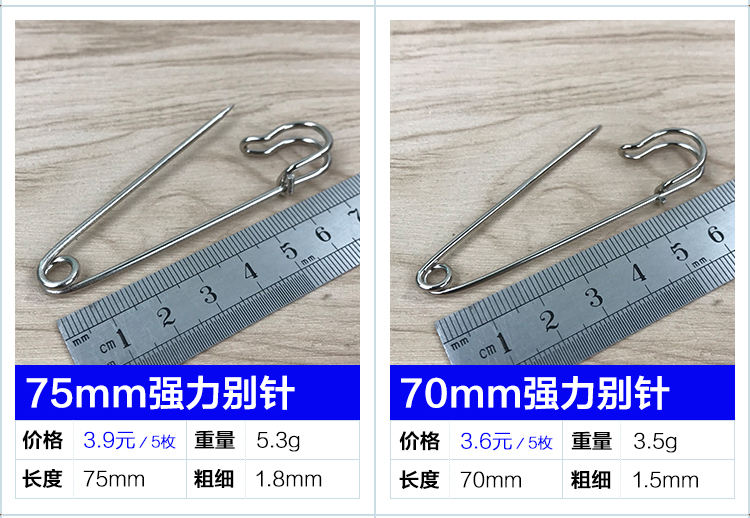 Pin quá khổ retro trâm bảo hiểm an toàn cho bé mini pin quần áo thẻ khóa pin pin khóa pin - Trâm cài trâm cài áo pnj