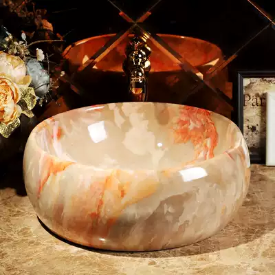 Ceramic table basin Art basin Basin Round marble basin Powder room washbasin washbasin Household single sink