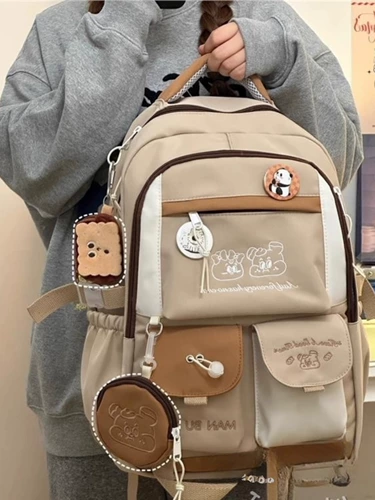 Японский свежий ранец, универсальная сумка через плечо, вместительный и большой рюкзак, для средней школы