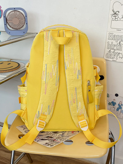 日系高颜值书包初中女生高中大学生大容量上课双肩包百搭旅游背包