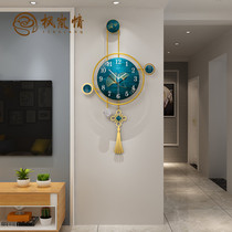 Fenglan love new Chinese watch personality wall clock creative living room home simple atmosphere mute light luxury quartz clock