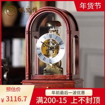 Fenglan love solid wood mechanical clock bell bell bell clock clock living room home old-fashioned clockwork Chinese light luxury clock