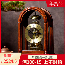 Fenglan love mechanical clock bell bell call time living room household solid wood watch box light luxury old-fashioned clockwork clock ornaments