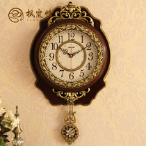 Maple Lan love American retro clock wall clock living room home fashion simple modern art decoration silent clock