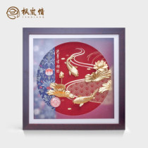 Fenglan love gold foil painting year after year fish ornaments classical home living room decoration painting to send friends birthday gifts