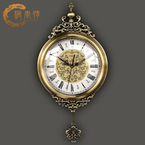 Maple Lan Love Nordic American European-style living room clock swing watch retro silent sweep second clock Stone LP-70