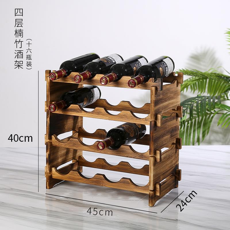 Wine cabinet lattice red wine rack ornaments simple wine rack red wine lattice small solid wood wine rack rack home