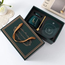 Shangs Warm Warm Cup 55 ° C Heating Milk Coffee Ceramic Mark Cup Thermostatic Cup Gift Box Dress Custom Logo accompaniment