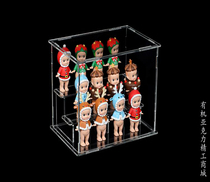 Acrylic multi-layer stepped hand model transparent storage toy ornaments doll dust cover display box customized