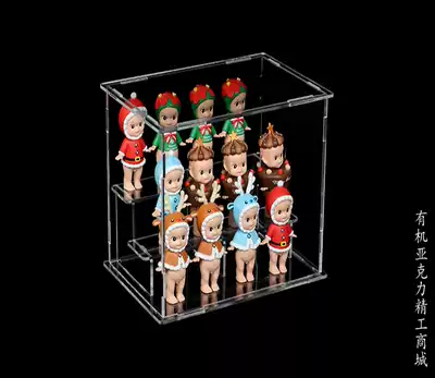 Acrylic multi-layer stepped model model transparent storage toy ornaments doll dust cover display box customized