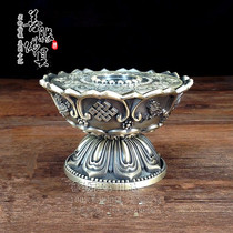 Exquisite Tibetan copper alloy hand-cranked warp wheel base rotary warp tube Lotus table lotus seat eight auspicious base