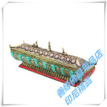 Nepal copper hollow cover inlaid turquoise incense burner bed incense burner incense burner incense burner