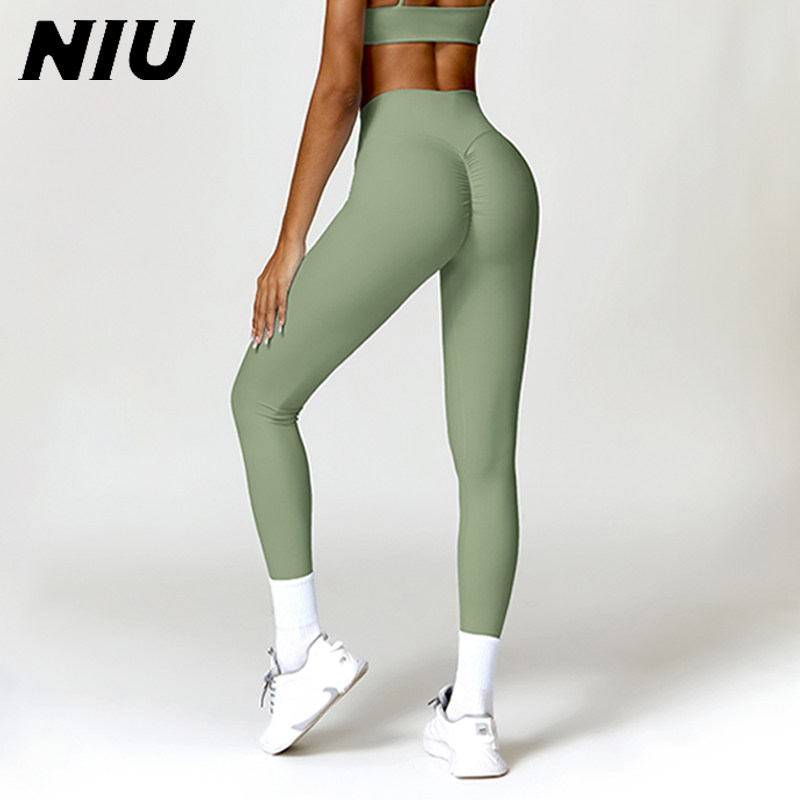 NIU Pussy Quick Dry Tight Fit Yoga Pants Grinding to Hip Waist Fitness Pants Out of Running Sports Long pants-Taobao