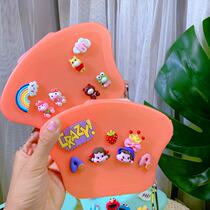 Student cartoon mask small box portable mouth and nose mask temporary storage small clip finishing storage box artifact
