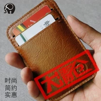 Túi thẻ mini nhỏ gọn Túi da nam thời trang gói thẻ đơn giản nhiều thẻ đặt chủ thẻ xe buýt nữ ví lv