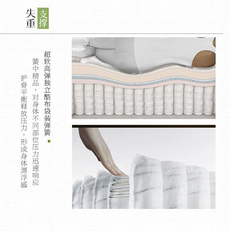 Yishe nhập khẩu Mỹ cotton, lanh, lông lạc đà, cao su thiên nhiên, lò xo độc lập 1.8m 1.5m Simmons nệm mềm và cứng - Nệm