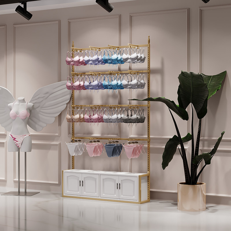 Underwear panties socks display shelf multi-purpose mall clothing store multi-function adjustable wrought iron bra shelf