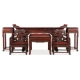 Nghệ thuật nổi tiếng và Khu dân cư nổi tiếng Red Rosewood Ganoderma lucidum Zhongtang Six-Qing Qing Palace Redwood Nội thất Hội trường Nội thất Luyi - Bàn / Bàn bàn xếp gỗ