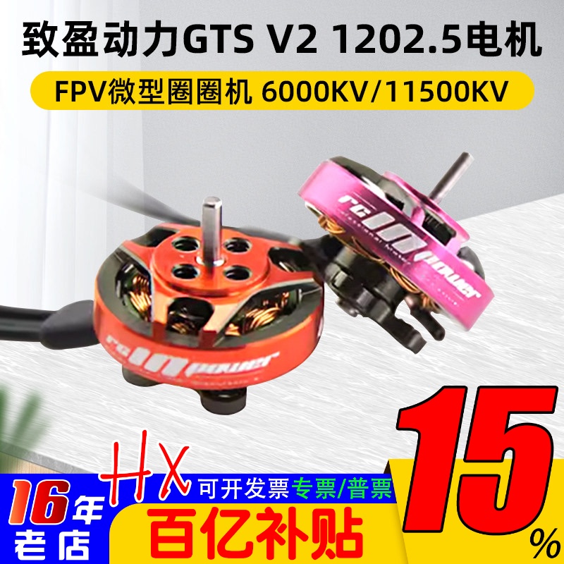 Zhiying Power Gtsv2 1202.5 Small Mini Indoor Brushless Fpv Racing Drone Motor 2inch 3inch