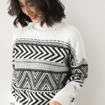 A D Hepburn life is full of romance always a wonderful autumn and winter female high collar head down shoulder long sleeve sweater