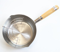 Yoshikawa Xueyue flat pan oil control rack Oil drain rack Stainless steel semicircular pot side frying oil filter rack 18 20 22cm