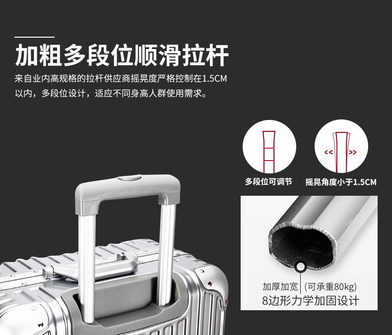 "Mua 1 tặng 5" vali nam xe đẩy trường hợp nữ 200.000 bánh xe khung nhôm mật khẩu lên xuống vali khóa kéo 24 inch balo kéo