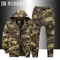 Эластичный камуфляжный утепленный комплект