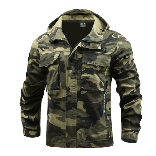 Хлопковый эластичный камуфляжный комплект для работы, дышащая износостойкая осенняя униформа для отдыха