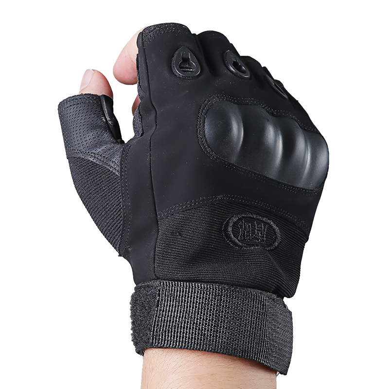 Spring new Black Hawk Tactical glove Half-finger male riding Army fan Outdoor mountaineering anti-mowing special soldier gloves