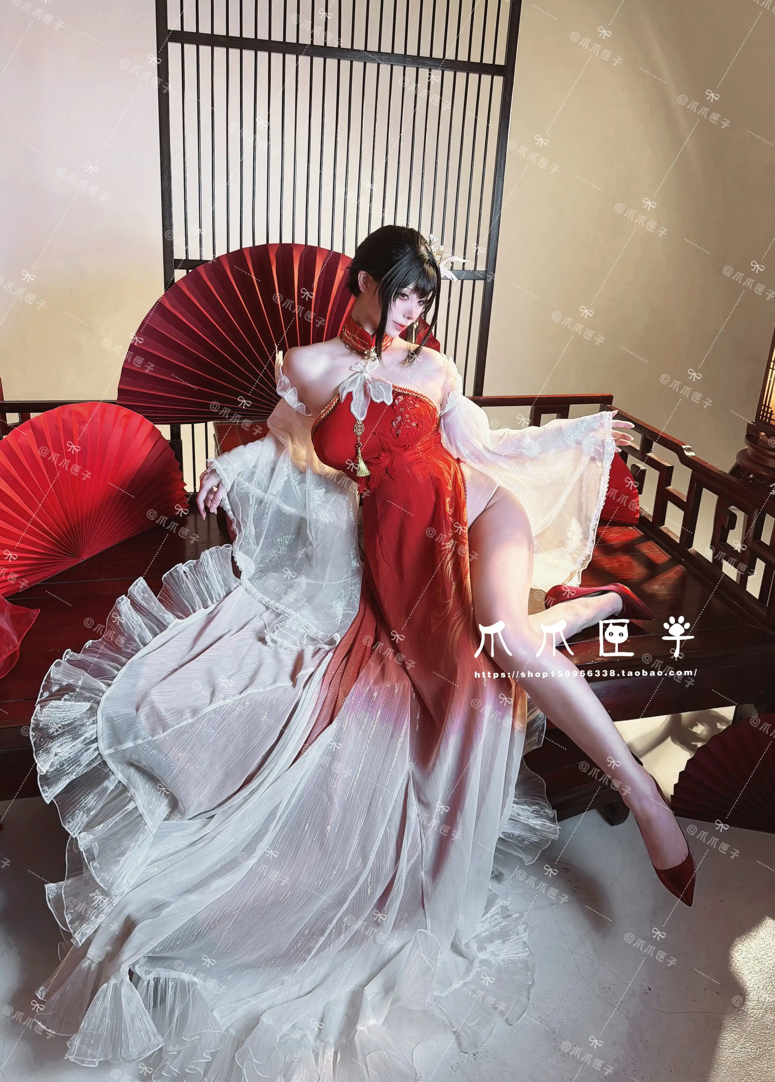 碧藍航線柴郡誓約婚紗幻彩華麗版COS服定製爪爪匣子COSPLAY服裝-Taobao